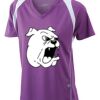  James & Nicholson Ladies' Running-T (paars/wit) Thumbnail