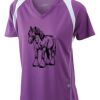  James & Nicholson Ladies' Running-T (paars/wit) Thumbnail