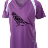  James & Nicholson Ladies' Running-T (paars/wit) Thumbnail