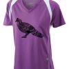  James & Nicholson Ladies' Running-T (paars/wit) Thumbnail