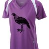  James & Nicholson Ladies' Running-T (paars/wit) Thumbnail