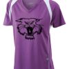  James & Nicholson Ladies' Running-T (paars/wit) Thumbnail