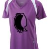  James & Nicholson Ladies' Running-T (paars/wit) Thumbnail