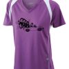  James & Nicholson Ladies' Running-T (paars/wit) Thumbnail