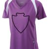  James & Nicholson Ladies' Running-T (paars/wit) Thumbnail
