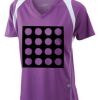  James & Nicholson Ladies' Running-T (paars/wit) Thumbnail
