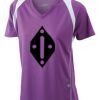  James & Nicholson Ladies' Running-T (paars/wit) Thumbnail