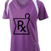  James & Nicholson Ladies' Running-T (paars/wit) Thumbnail