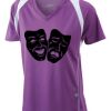  James & Nicholson Ladies' Running-T (paars/wit) Thumbnail
