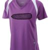  James & Nicholson Ladies' Running-T (paars/wit) Thumbnail