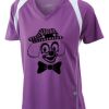  James & Nicholson Ladies' Running-T (paars/wit) Thumbnail