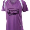  James & Nicholson Ladies' Running-T (paars/wit) Thumbnail