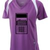  James & Nicholson Ladies' Running-T (paars/wit) Thumbnail