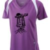  James & Nicholson Ladies' Running-T (paars/wit) Thumbnail