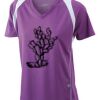  James & Nicholson Ladies' Running-T (paars/wit) Thumbnail