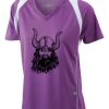  James & Nicholson Ladies' Running-T (paars/wit) Thumbnail