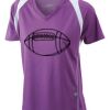  James & Nicholson Ladies' Running-T (paars/wit) Thumbnail
