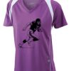  James & Nicholson Ladies' Running-T (paars/wit) Thumbnail