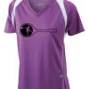  James & Nicholson Ladies' Running-T (paars/wit) Thumbnail
