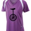  James & Nicholson Ladies' Running-T (paars/wit) Thumbnail