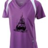  James & Nicholson Ladies' Running-T (paars/wit) Thumbnail