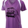  James & Nicholson Ladies' Running-T (paars/wit) Thumbnail