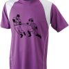  James & Nicholson Men's Running-T (paars/wit) Thumbnail